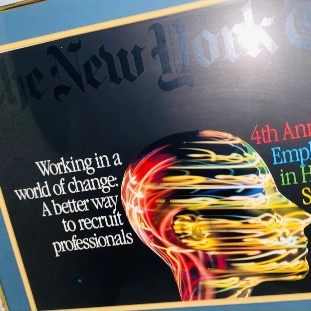 1-of-a-Kind! 1980s Perfect Original Framed Poster from Tech Conference